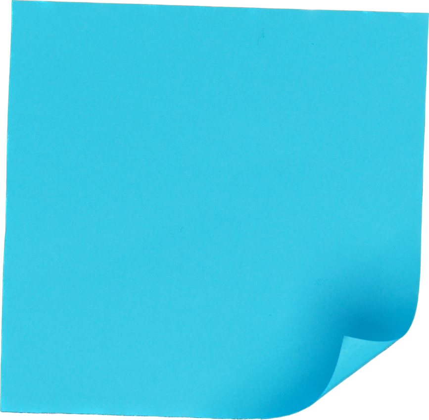 Blue Post It Note